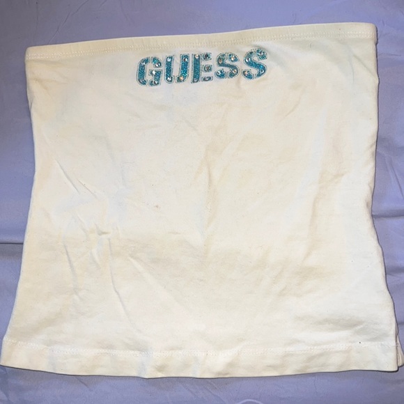 Guess Tops - Guess Tube Top Rhinestones - Vintage 90s